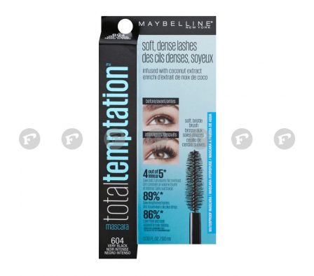 Maybelline mascara total temptation wp very black unidad