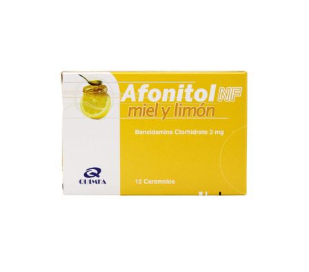 AFONITOL NF MIEL Y LIMON CJ X 12 CARAMELOS