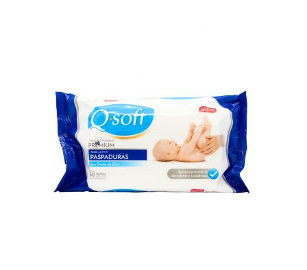 Qsoft premium toallitas baby oxido zinc x 50 unidades
