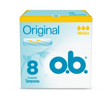 O.B. tampones medio cj 8 unid.