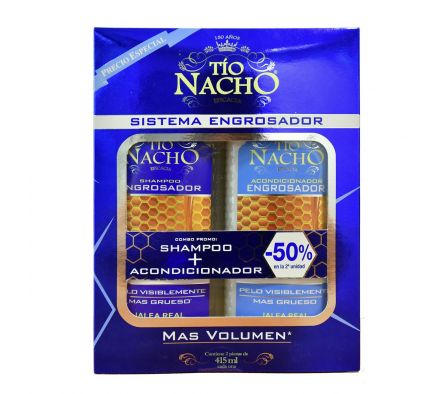 Tio nacho engrosador( shampoo+acondicionador 415 ml)