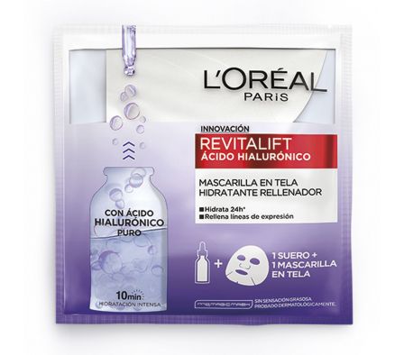 Loreal revitalift acido hialur mascarilla tela unid sachet