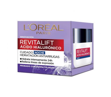 Loreal revitalift acido hialur crema noche frasco x 50 ml