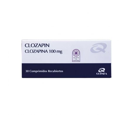 CLOZAPIN 100 MG. CJ X 30 COMPRIMIDOS