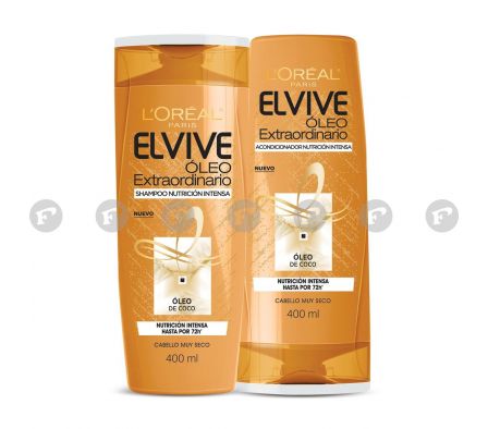 Elvive oleo extraord (shamp + aco 400ml 50%off en el 2°)pack