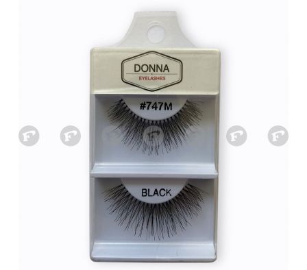 Donna pestaña de cabello humano ref 747 medio x unid./.