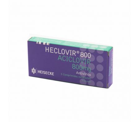 HECLOVIR 800 MG. CJ X 5 COMP.