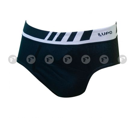 Lupo ropa interior slip microf negro grande./.