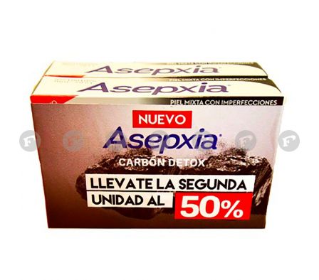 Asepxia carbon detox jabon x2 ( 50% off en el 2do)