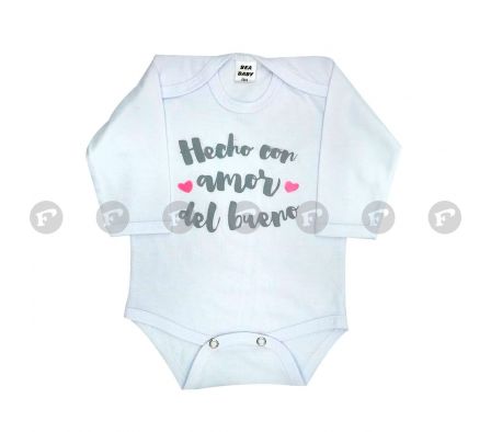 Bea baby body m/l diseño blanco nena 14443