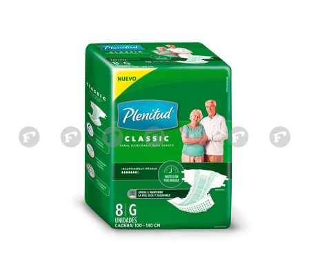 Plenitud pañal adultos classic g paq.8 unid.