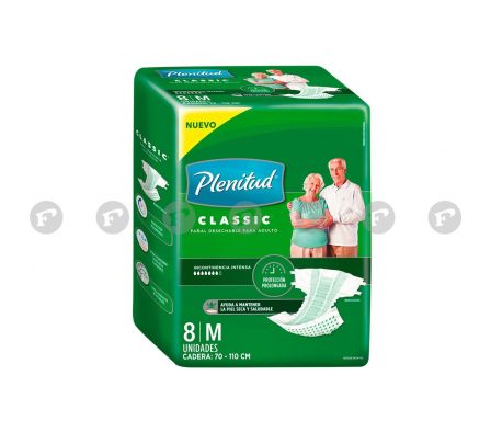 Plenitud pañal adultos classic m paq.8 unid.