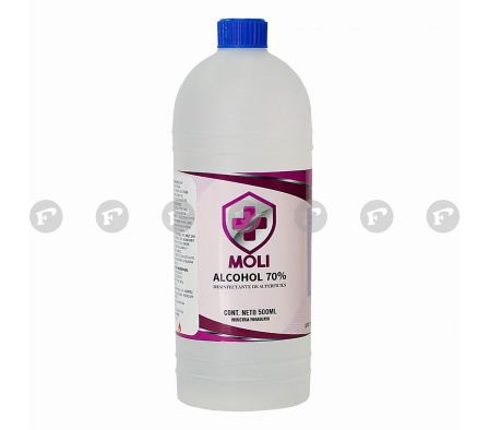 ALCOHOL 70% MOLI FR. X 500 ML.