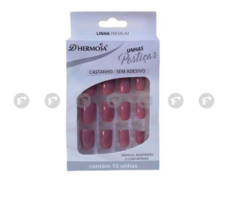 Hermosa uñas postizas x 12 unid