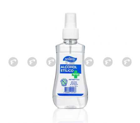 ALCOHOL ETIL. 70% DESINGEL SPRAY FR. X 120 ML.