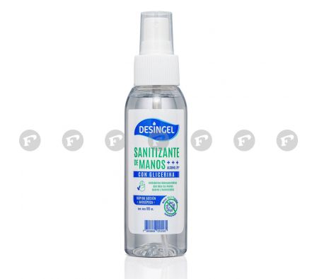 ALCOHOL ETIL. 70% GLICERINADO DESINGEL SPRAY FR. X 100 ML.