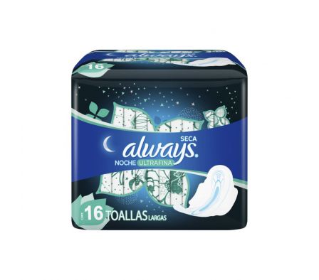Always ultra fina seca noche con alas 16 unid