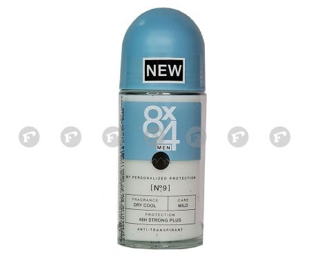 8 X 4 deo roll-on dry cool fr.50 ml.