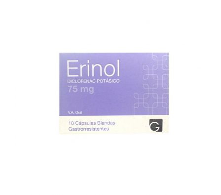 ERINOL 75 MG. CJ X 10 CAPS. BLANDAS