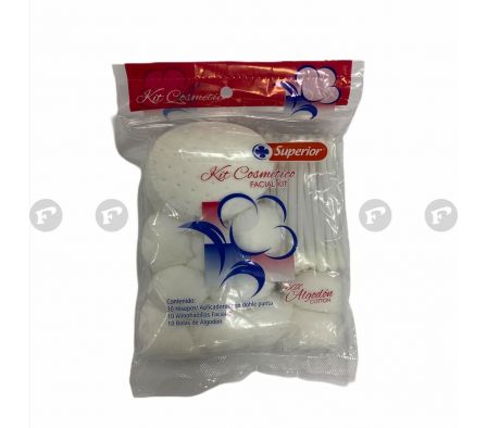 Superior kit(hisopos+almohadilla facial+bolas algodon)