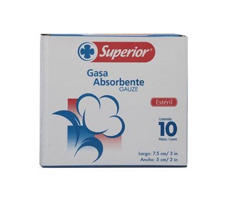 GASA EST. SUPERIOR 7,5 CM X 5 CM SOBRE X 10 UNID.