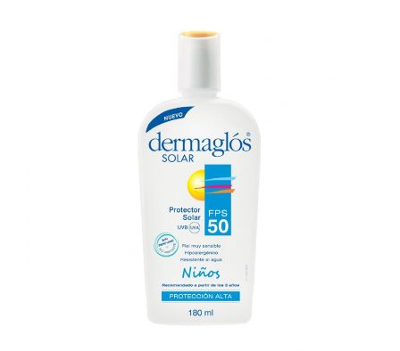DERMAGLOS SOLAR NIÑOS FPS 50 EMULS. POMO X 180 ML.