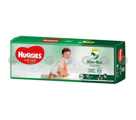 Huggies active sec xgrande ultrap 32 unid