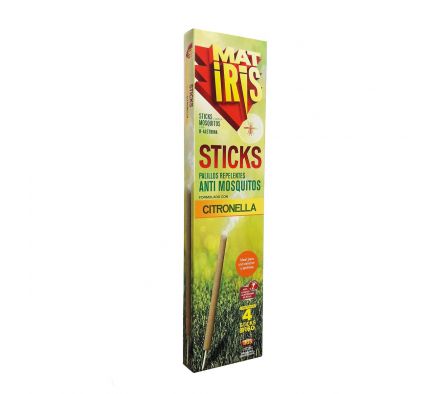 MATIRIS STICKS CITRON. PALILLOS REPEL. DE MOSQ. CJ X 4 UNID.