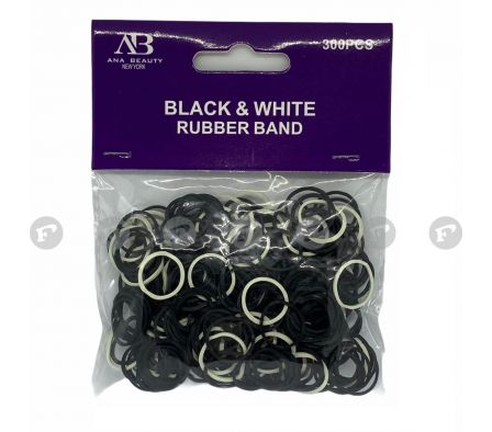 Ab gomita de silicona blanco y negras paq.