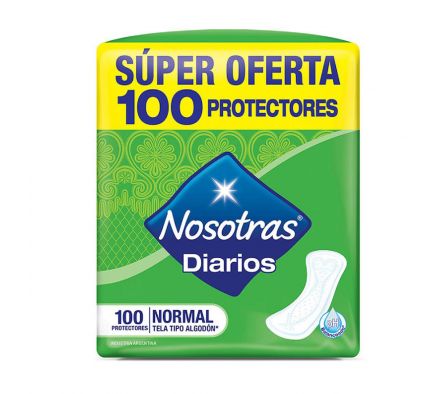 Nosotras protector diario natural paq.100 unid.