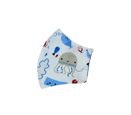 MASCARILLA DE TELA INFANTIL NÑO C/ DISEÑO BOLSA X 1 UNID.