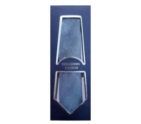 Corbata gris en caja 90083