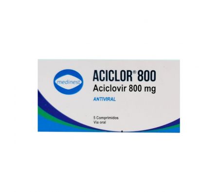 ACICLOR 800 MG. CJ X 5 COMP.