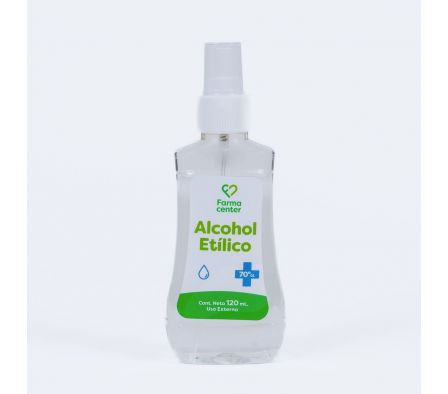 ALCOHOL ETIL. 70% SOL. SPRAY FARMACENTER FR. X 120 ML.