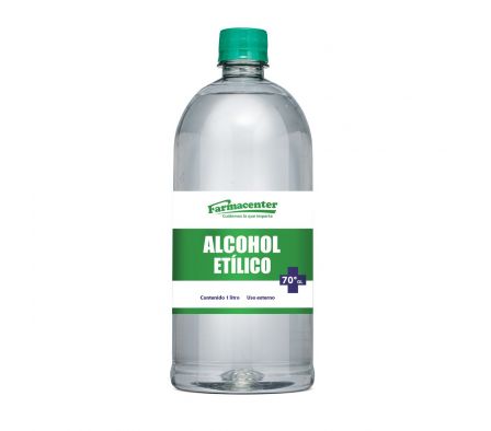 ALCOHOL ETIL. 70% SOL. FARMACENTER FR. X 1000 ML.
