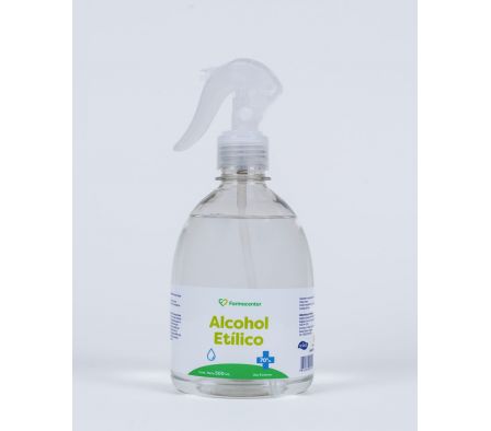 ALCOHOL ETIL. 70% SOL. C/ ROCIAD. FARMACENTER FR. X 500 ML.