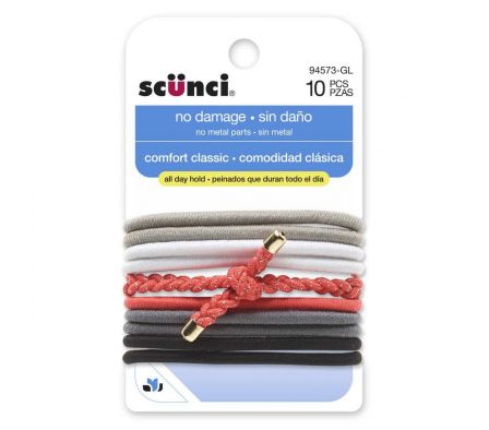 SCUNCI ELÁSTICOS GRANDES COLOR  ROSA X 10 UNIDADES