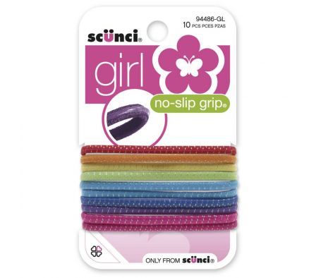 SCUNCI ELASTICOS GIRL ANTIDESLIZANTE X 4 UNIDADES