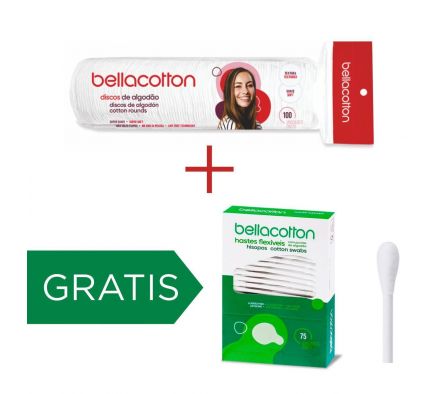 BELLACOTTON DISCO ALGODON (100 + HISOPO 75 UNIDADES )