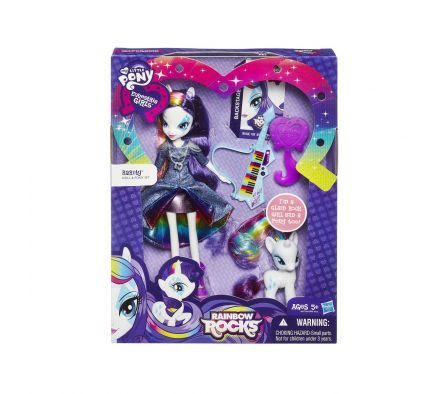Mlp equestria girls rarity con pony
