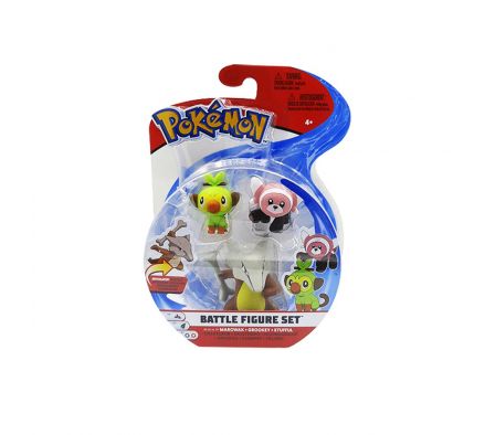 Jazwares pokemon battle fig. set m + g + s