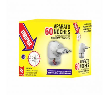 MAPEX 60 NOCHES APARATO ELECTR. + REP. LIQ. CJ X 1 UNID.