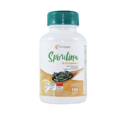 SPIRULINA + VITAMINA C FR. X 150 CAPS.