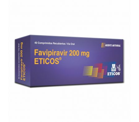 FAVIPIRAVIR 200 MG. ETICOS CJ X 40 COMP. REC.