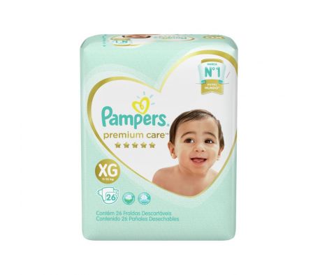 Pampers premium care xgde x 26 unid.