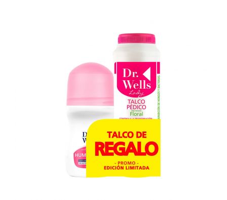DR WELLS DEO ANTIBACTERIAL ROLLON + TALCO DE OBSEQUIO