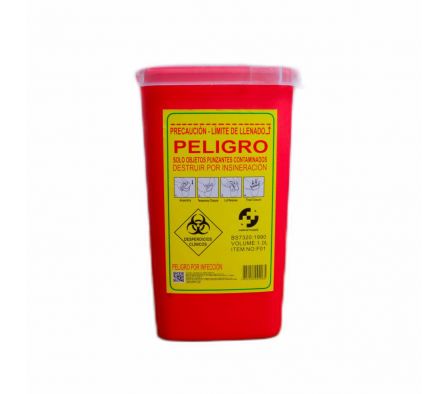 Contenedor para Objetos Punzantes - Unidad de 1 litro