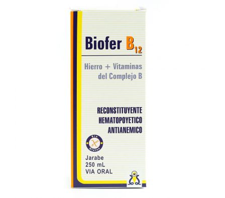 BIOFER B12 JARABE FRASCO X 250 ML.