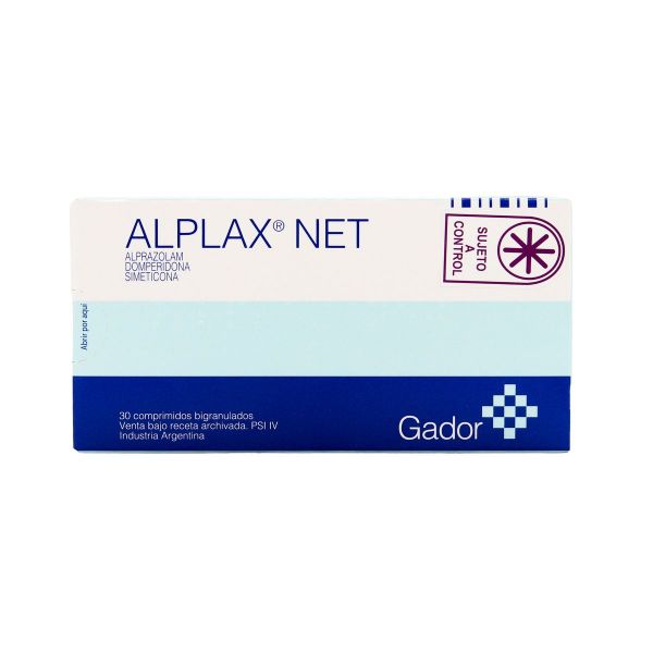Alplax Net Alprazolam Domperidona Simeticona Caja De 30 Comprimidos alplax-net-alprazolam-domperidona-simeticona-caja-de-30-comprimidos