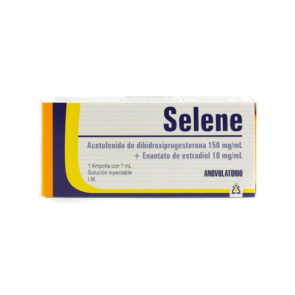 Selene Acetofenido De Dihidroxiprogesterona 150 Mg Ml Enantato De Estradiol 10 Mg Ml Caja De 1 Ampolla De 1 Ml Selene Acetofenido De Dihidroxiprogesterona 150 Mg Ml Enantato De Estradiol 10 Mg Ml Caja De 1 Ampolla De 1 Ml